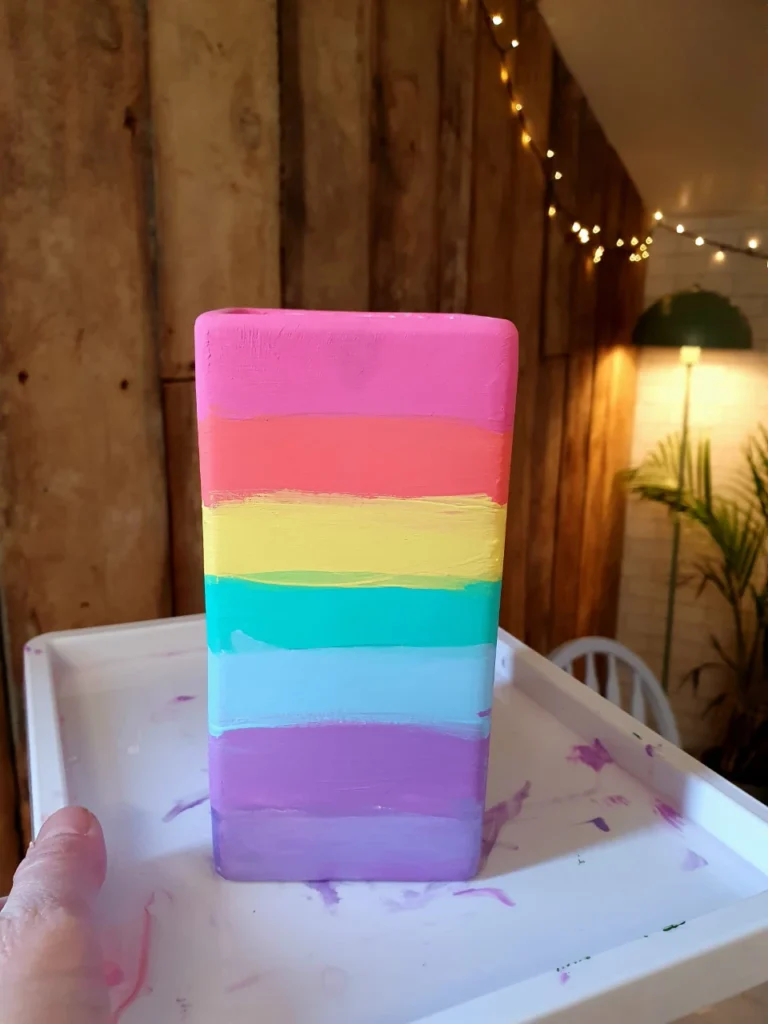 be creative craft studio stoke mandeville rainbow vase