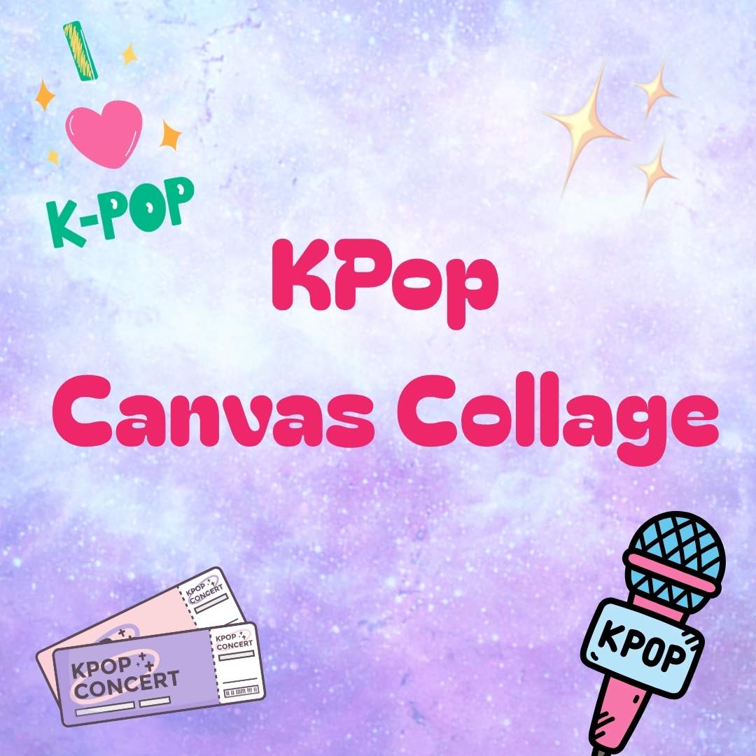 kpop inspired canvas collage half term